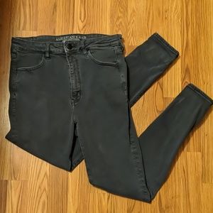 American Eagle Super High Rise Grey Jeggings